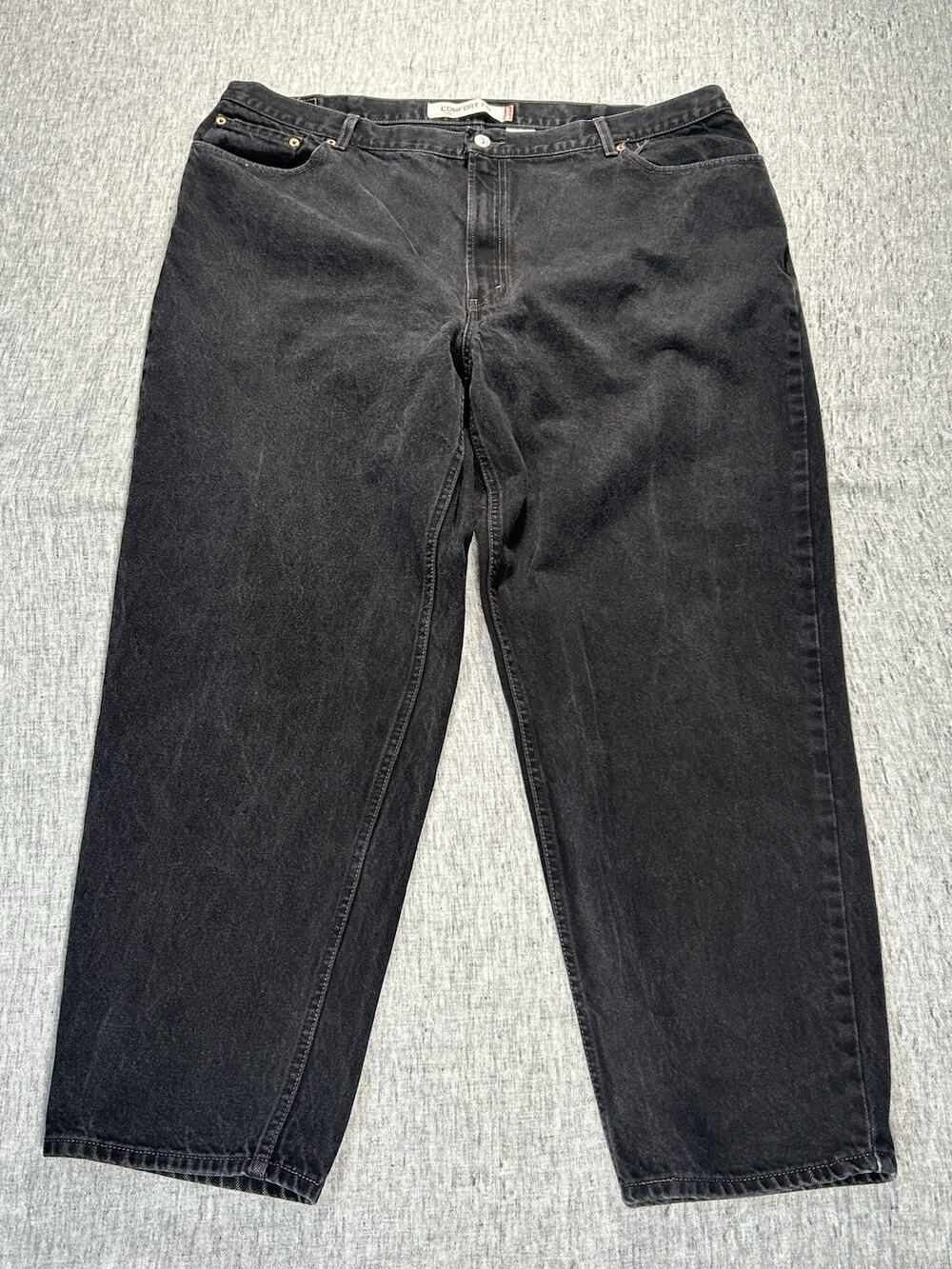 Levis 560 Comfort Fit Jeans Mens 46x32 Black Cotton Loose Taper Discontinued